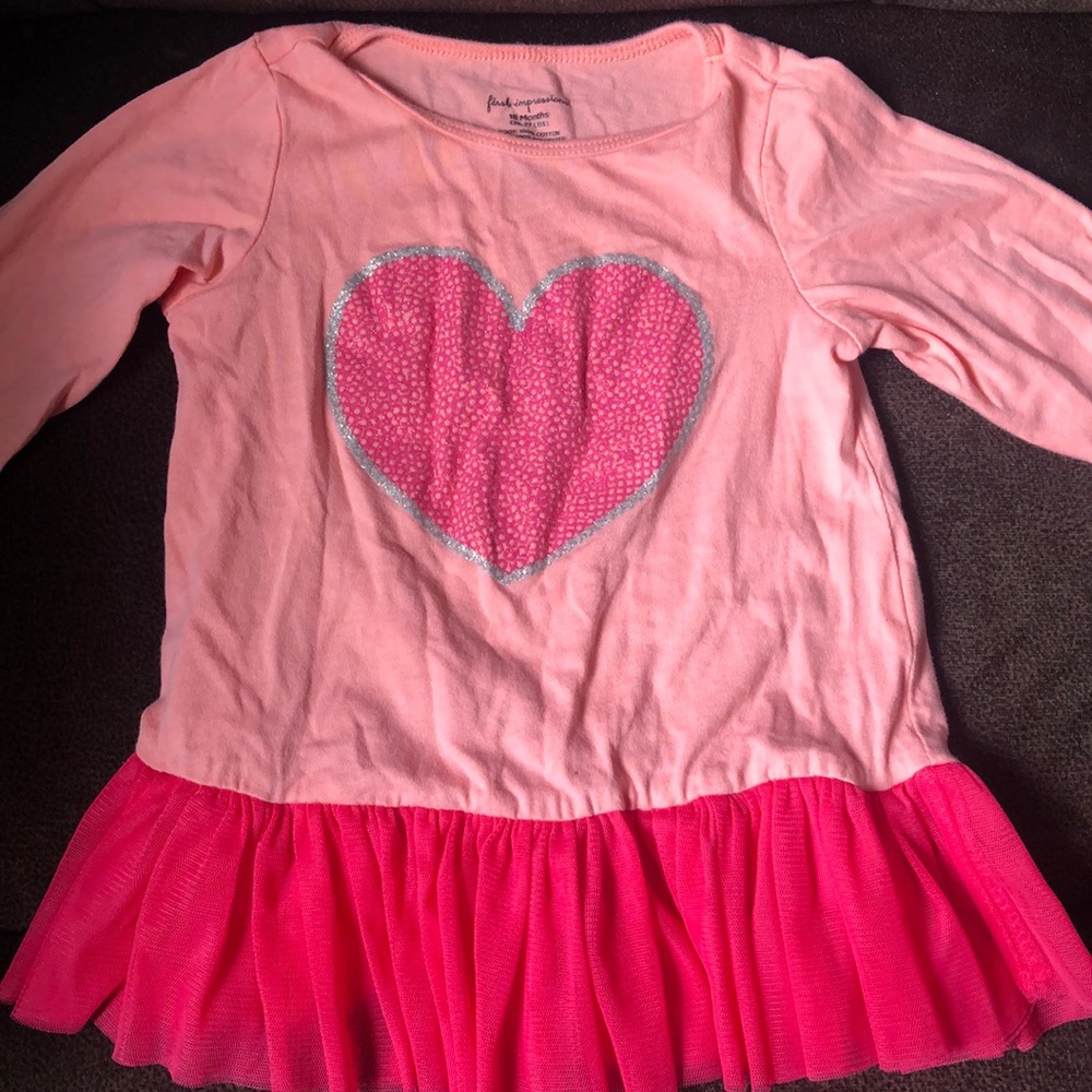 Pink heart long sleeve